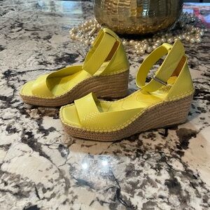 FRANCO SARTO ANKLE STRAP WEDGES
